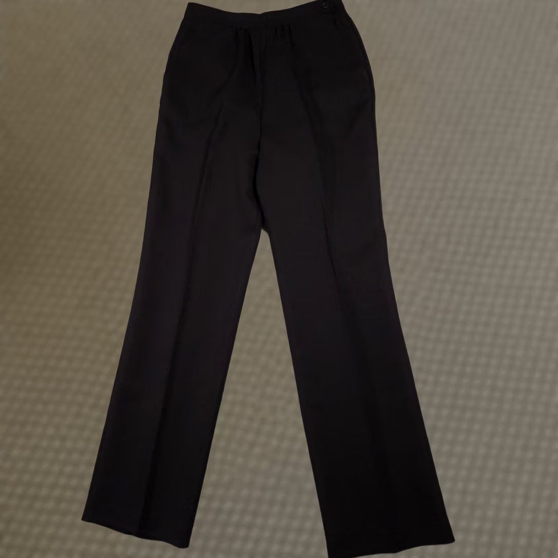 Vintage VINTAGE i.d. by Ship 'n Shore Dress Pants Womens 11/12 Black Pleats Made USA 80s Size 34" / US 12 / IT 48 - 1 Thumbnail