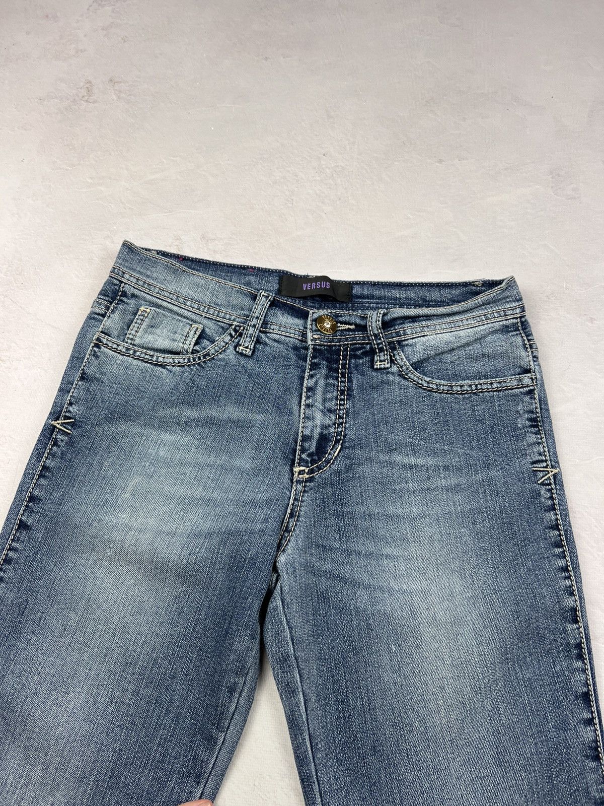 Le Grande Bleu (L.G.B.) × Versace × Vintage Japanese Luxury Denim Versace Vintage Y2k Classic Style Size 27" / US 4 / IT 40 - 5 Thumbnail