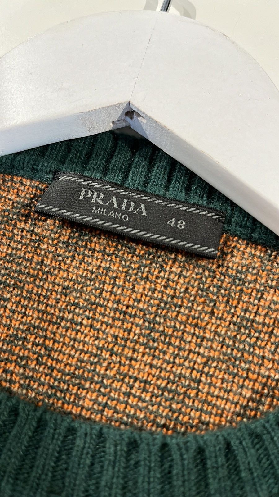 Prada Prada AW/18 Runway Chevron Logo Cashmere Crew-Neck Sweater Size US S / EU 44-46 / 1 - 8 Thumbnail