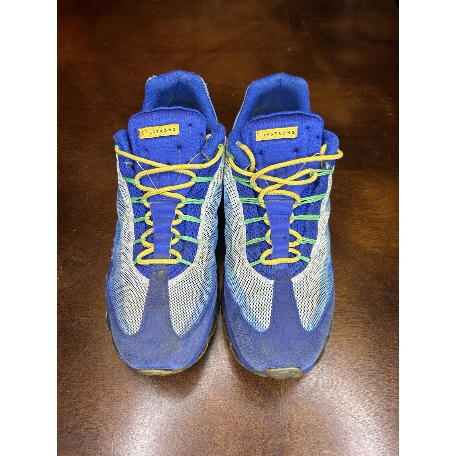 Nike 2012 Nike LIVESTRONG Air Max 95 Dynamic Flywire 'Hyper Blue' Size US 13 / EU 46 - 2 Thumbnail