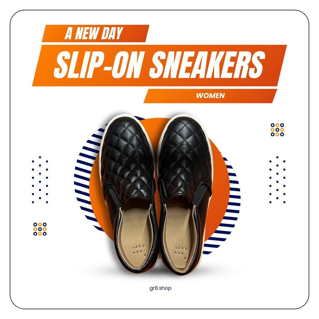 Other A New Day Women’s Black Slip-On Sneakers Casual Comfort Shoe Size US 7 / IT 37 - 1 Thumbnail