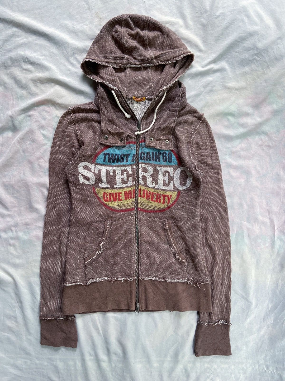 Japanese Brand INFINITY GORPCORE DISTRESSED ZIP HOODIE Size US S / EU 44-46 / 1 - 7 Thumbnail