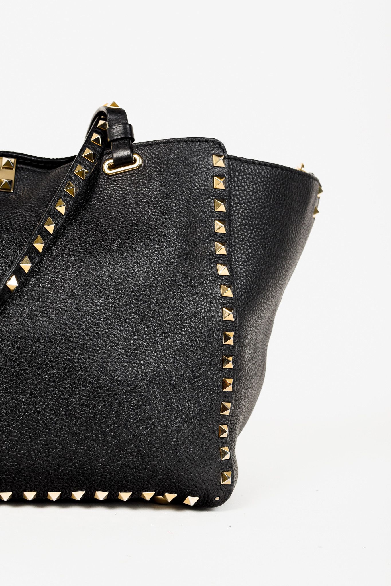 Valentino Valentino Garavani Medium Rockstud Pebbled Calfskin Tote Size ONE SIZE - 9 Thumbnail
