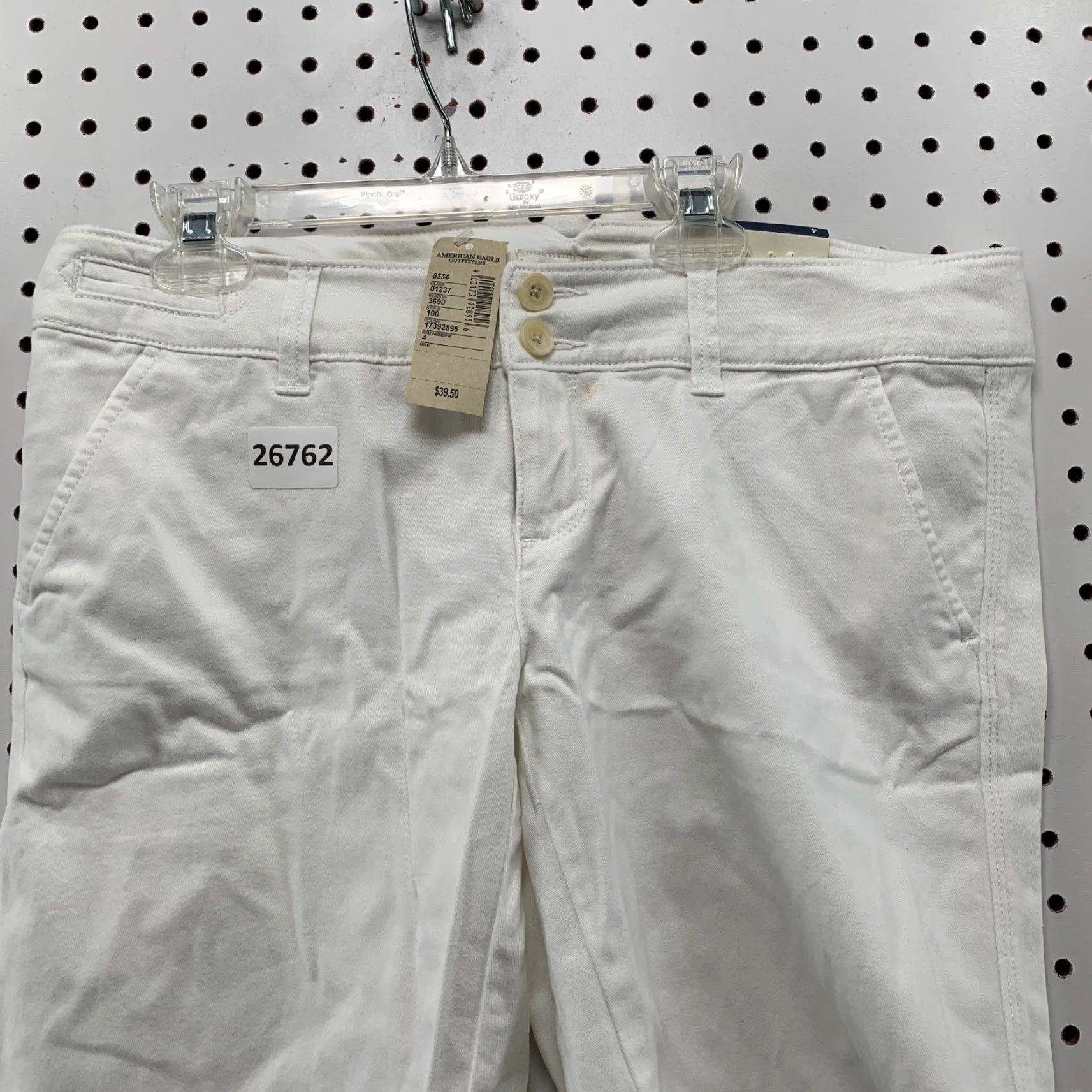 American Eagle Outfitters Vintage American Eagle White Cotton Spandex Chino Shorts Casual Women's Size 4 32x9.5 Size 27" / US 4 / IT 40 - 2 Thumbnail