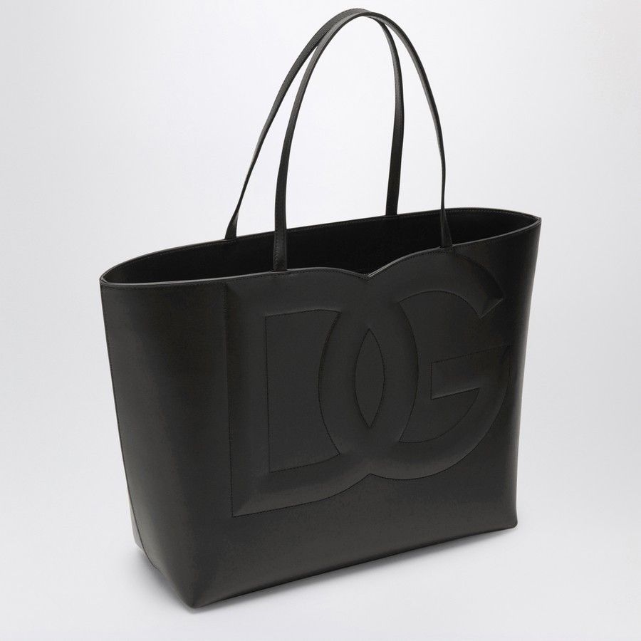 Dolce & Gabbana o1d2blof0824 Size : OS / Logo Leather Tote Bag in Black Size ONE SIZE - 2 Thumbnail