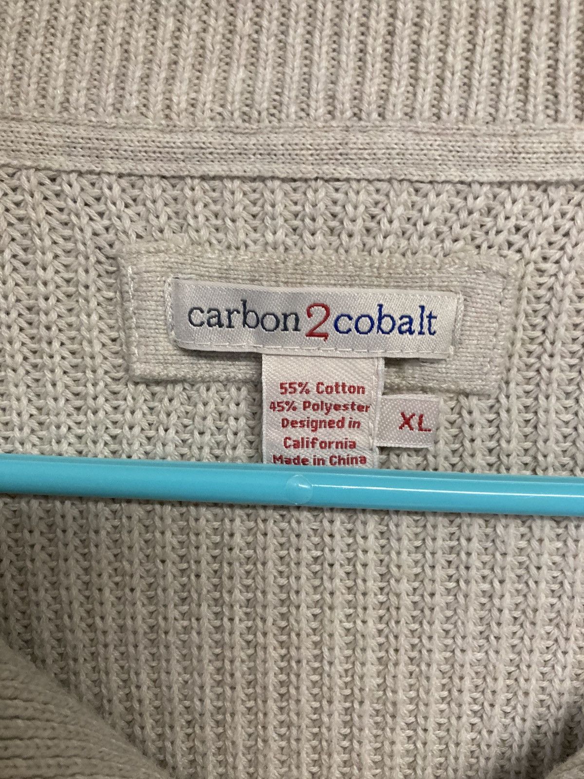 Carbon2Cobalt Carbon2Cobalt Fisherman Sweater 1/4 Zip Beige Size XL Size US XL / EU 56 / 4 - 3 Thumbnail