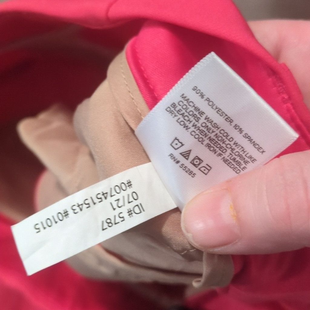 Express Express Pink Flamingo Pleated Dress Pants Size 4R Size 27" / US 4 / IT 40 - 8 Thumbnail