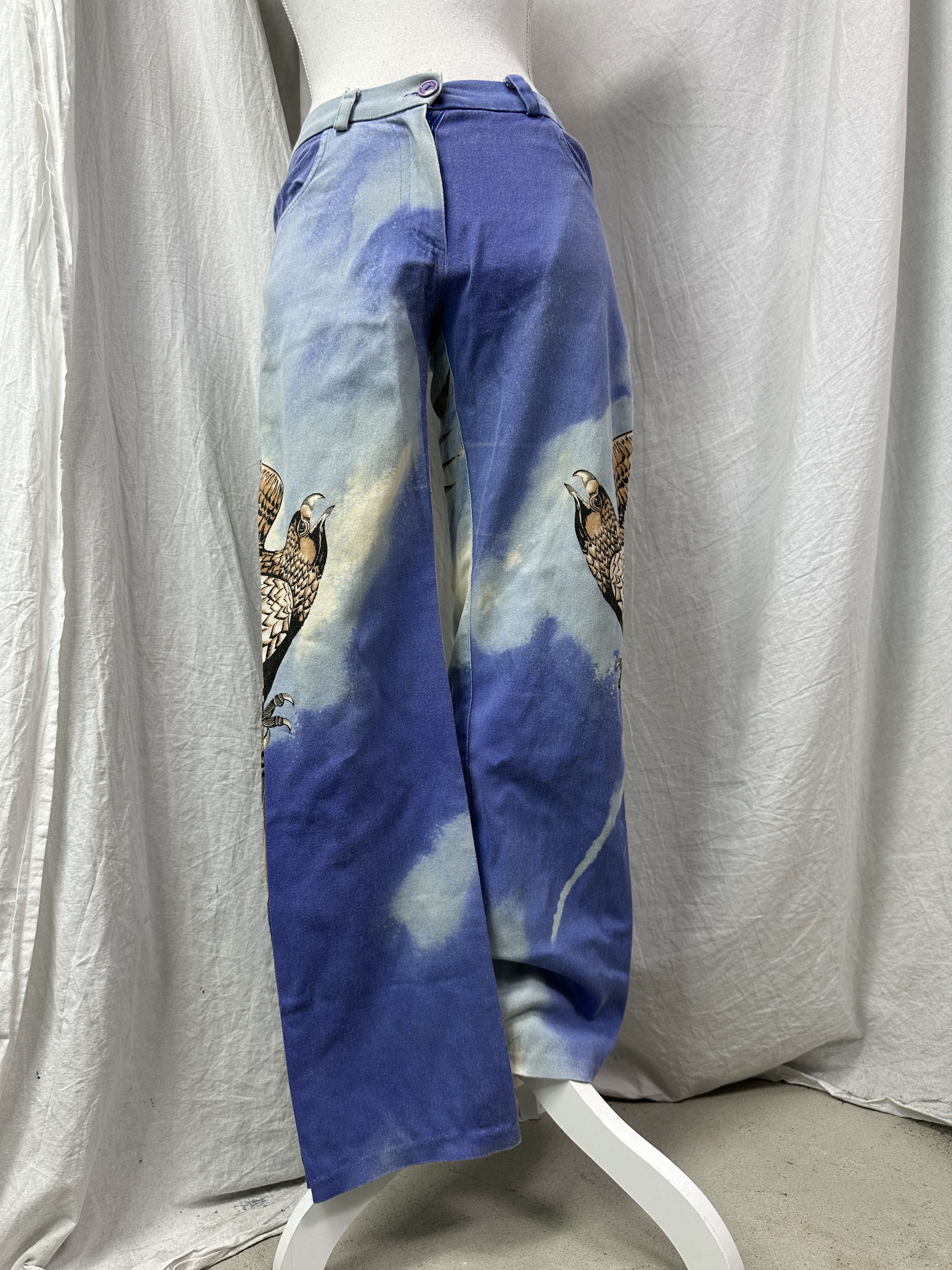Vintage Vintage Avant Garde Streetwear Fullprint Wings Pants 00s Size 26" / US 2 / IT 38 - 1 Thumbnail