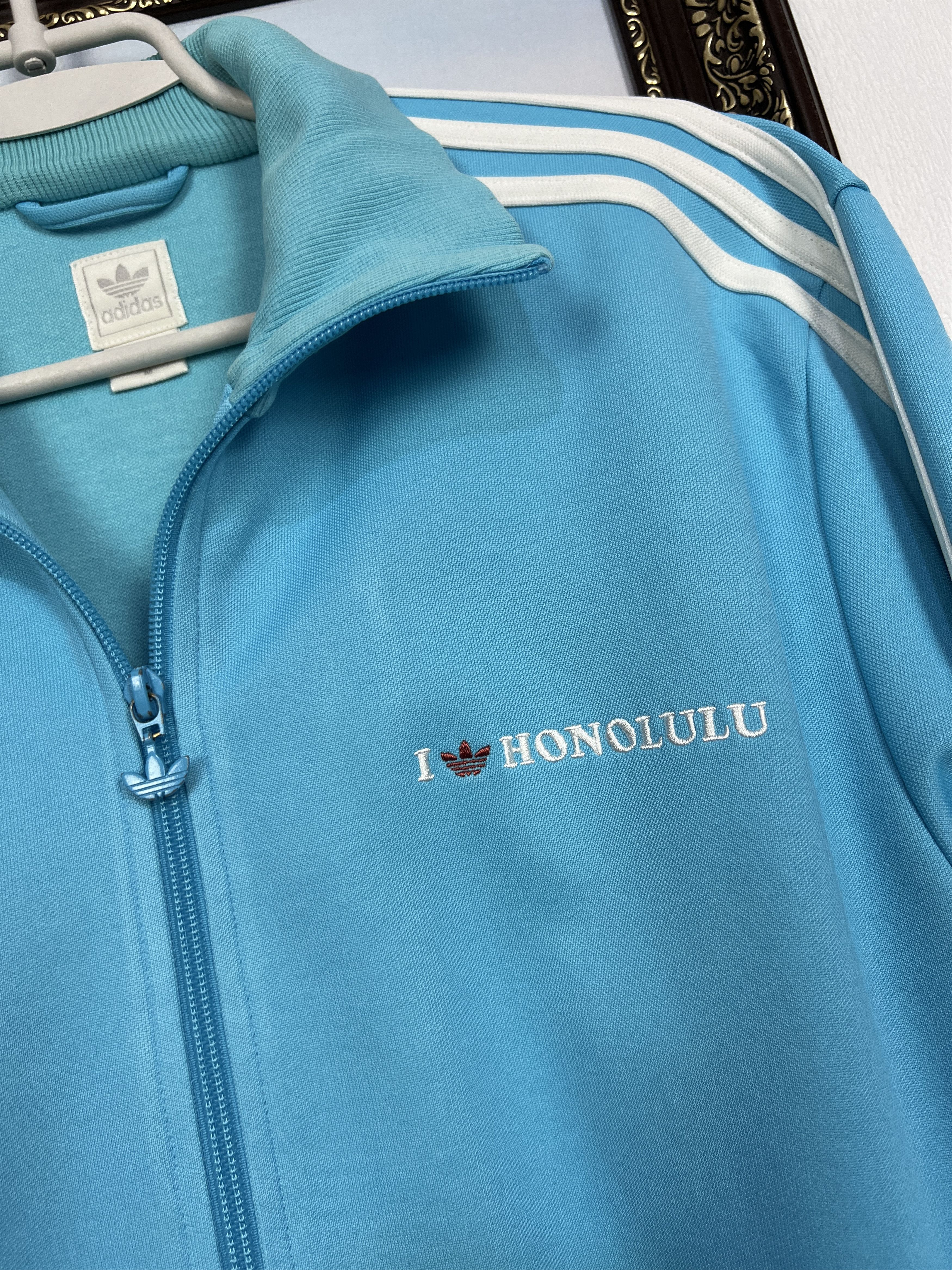 Adidas Vintage Adidas Originals I Love Honolulu Hawaii Jacket Blue Size US M / EU 48-50 / 2 - 3 Thumbnail