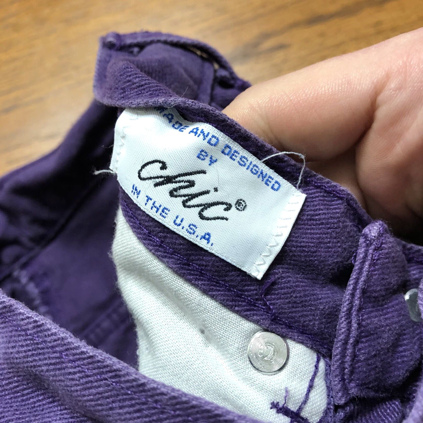 Vintage VINTAGE CHIC Jeans Womens Tapered 9 24X33 Purple Denim USA Western Jeans 90s Mens? Wait Size 30" / US 8 / IT 44 - 7 Thumbnail