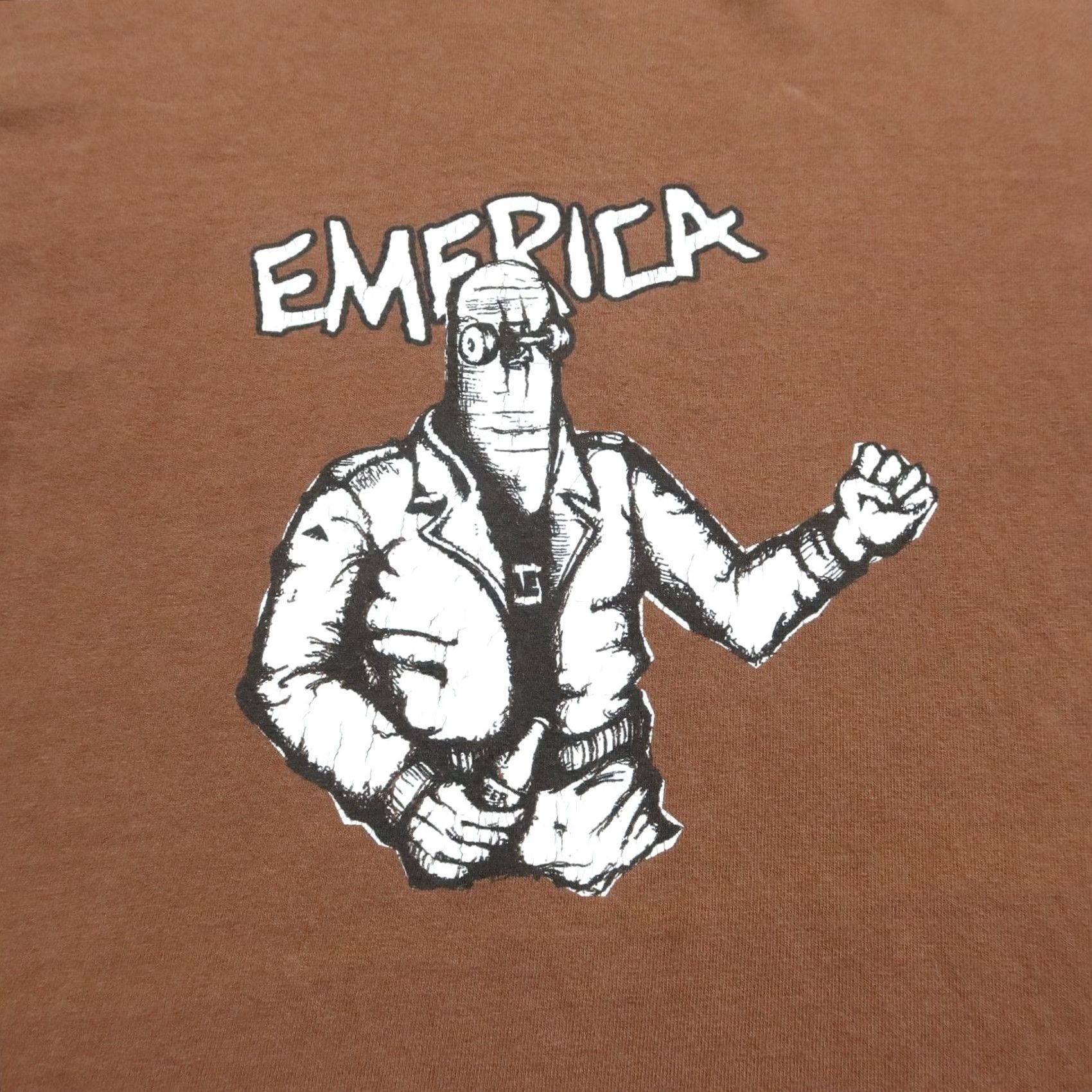 Emerica Vintage Emerica SK8 Head Shirt XL Mens Brown 90s Skate Punk Size US XL / EU 56 / 4 - 3 Thumbnail