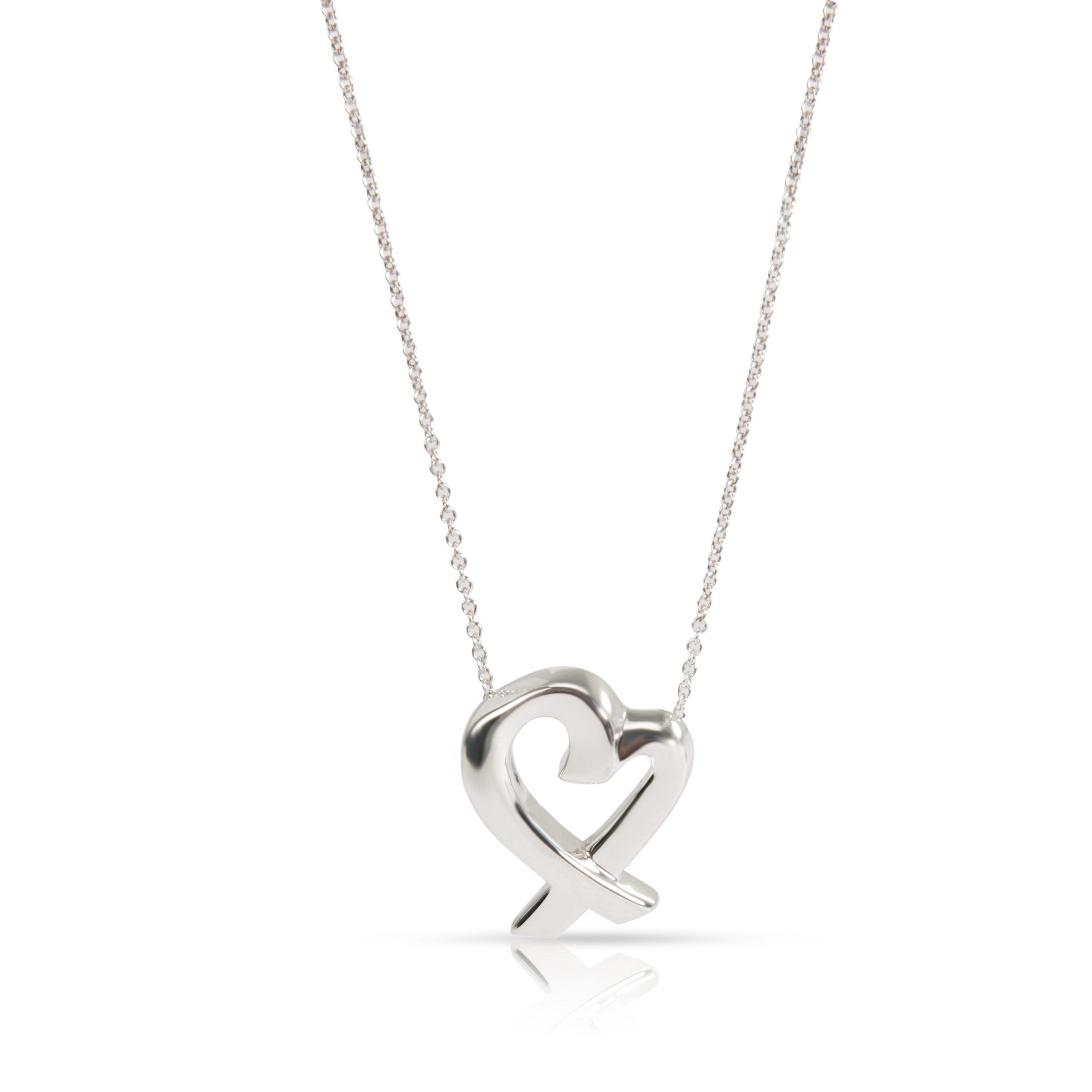 Tiffany & Co. Paloma Picasso Large Loving Heart Necklace in Sterling Silver