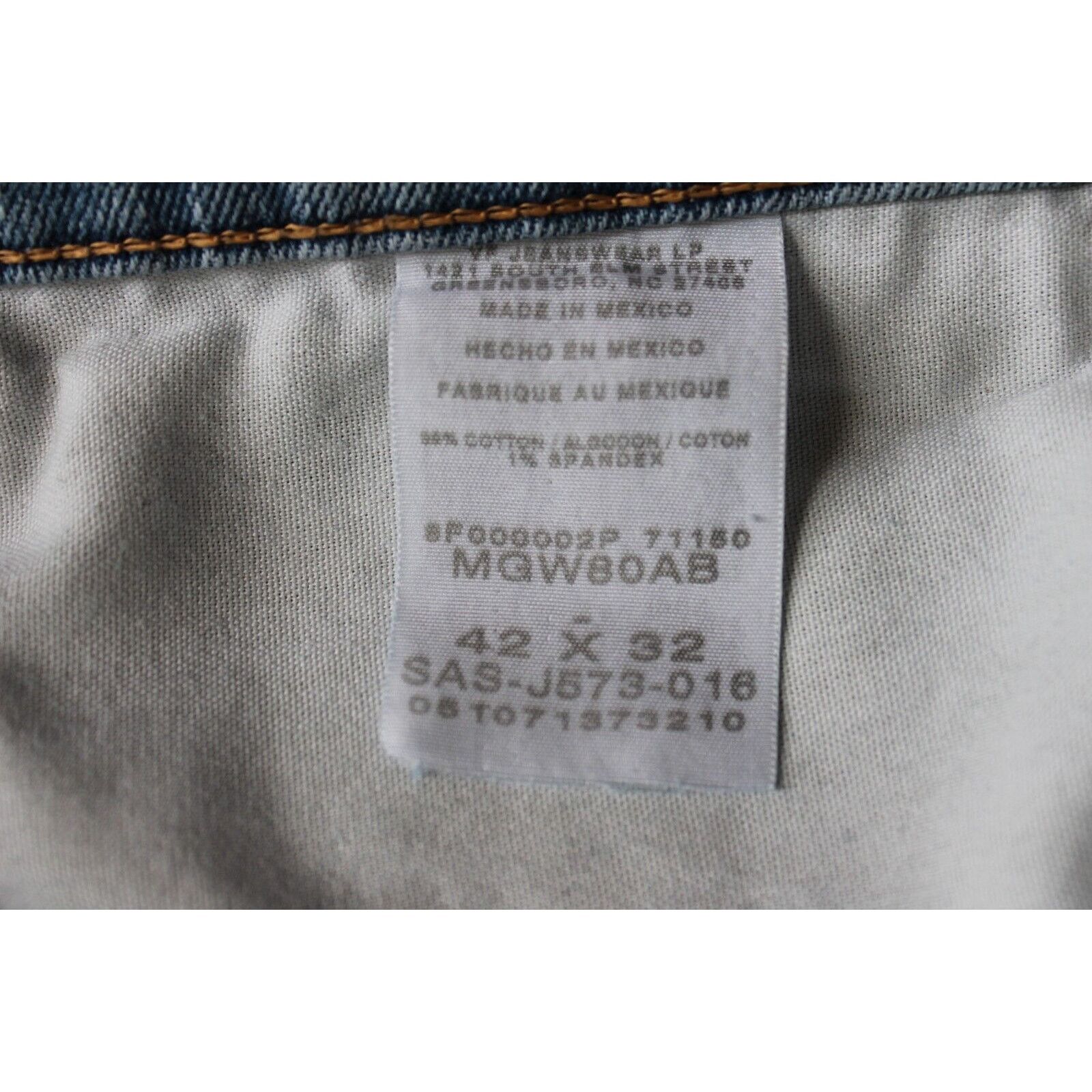 Wrangler WRANGLER Mens 42x32 MGW80AB Straight Jeans-Distressed Size US 42 / EU 58 - 3 Thumbnail
