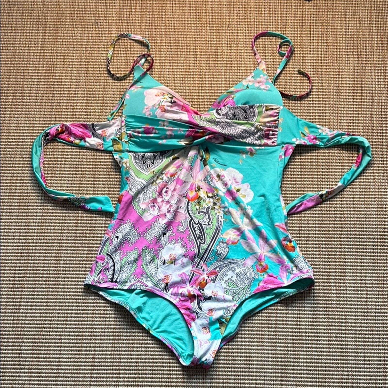 Blumarine NWT Blumarine Floral Paisley One-Piece Swimsuit Size L Size ONE SIZE - 1 Thumbnail