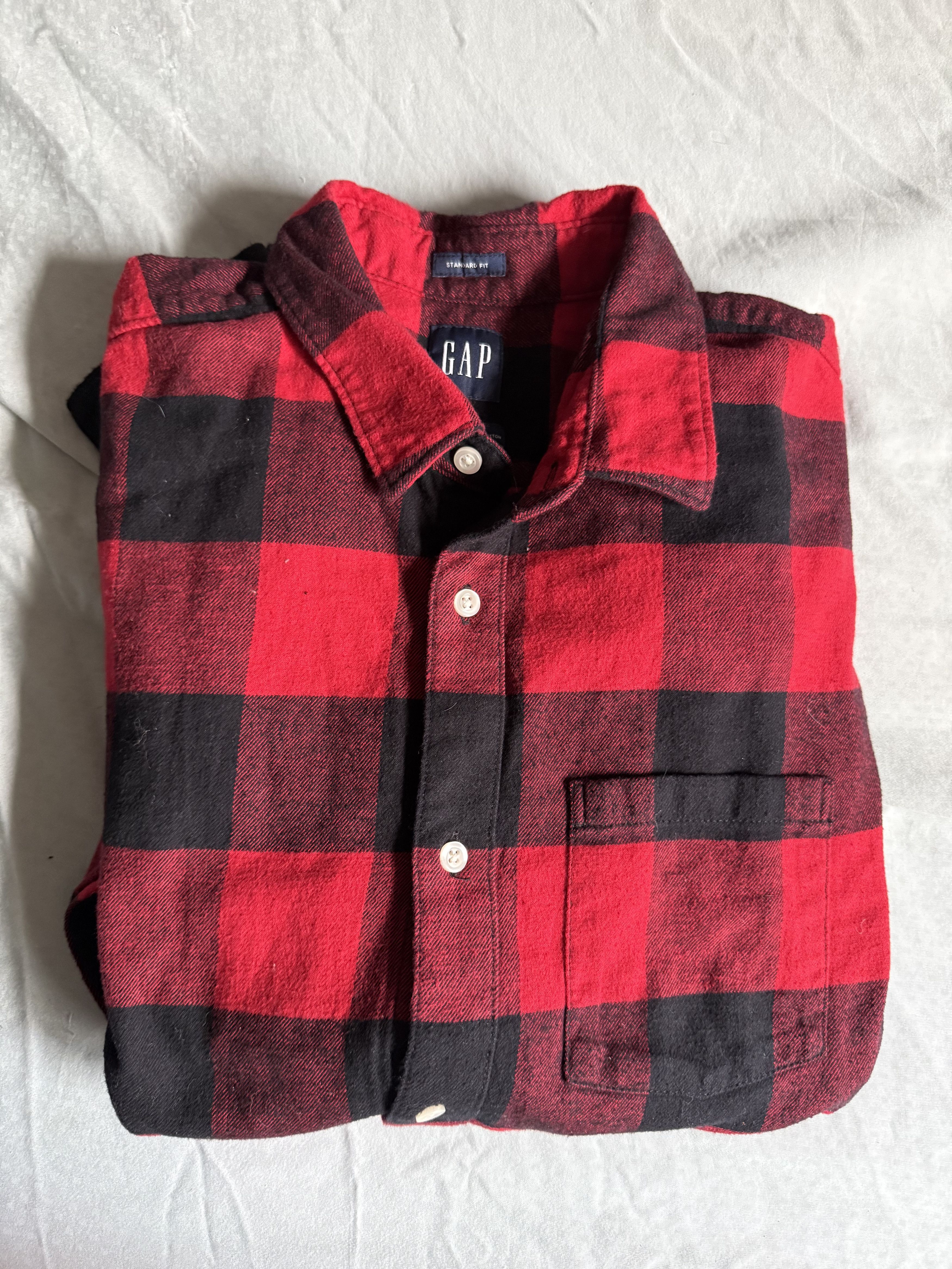 Gap Gap 100% Organic Cotton Midweight Flannel Shirt Medium $78 Size US M / EU 48-50 / 2 - 2 Thumbnail