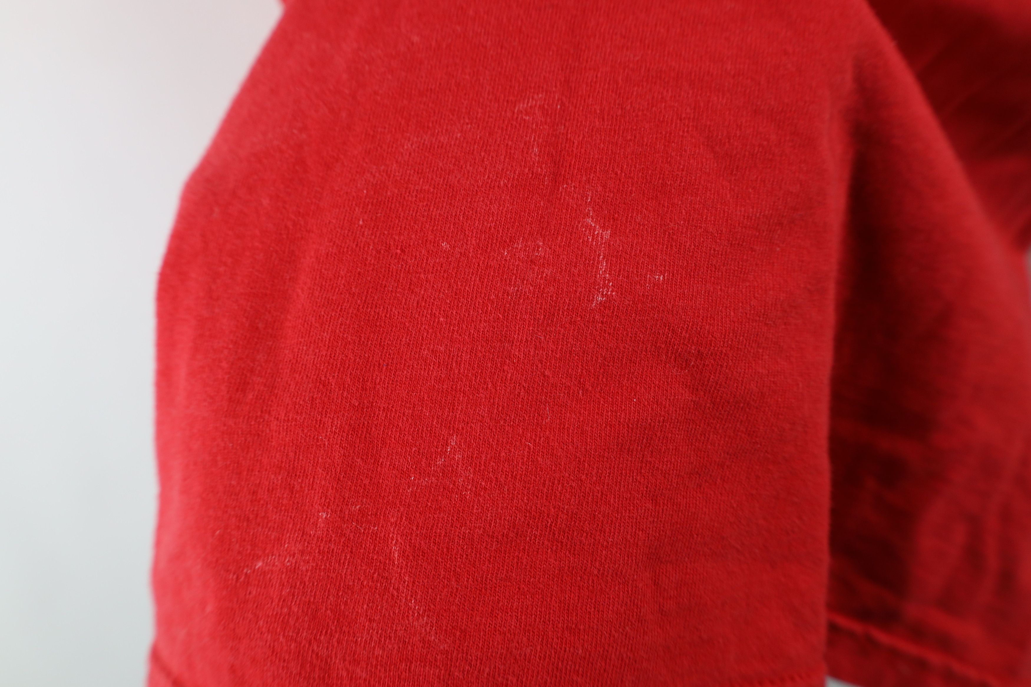 Vintage Vintage 90s Ohio State University Mock Neck T-Shirt Red USA Size US XL / EU 56 / 4 - 8 Thumbnail
