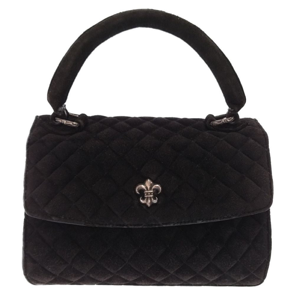 image of Chrome Hearts Bs Flare Quilted Handbag in Black, Women's