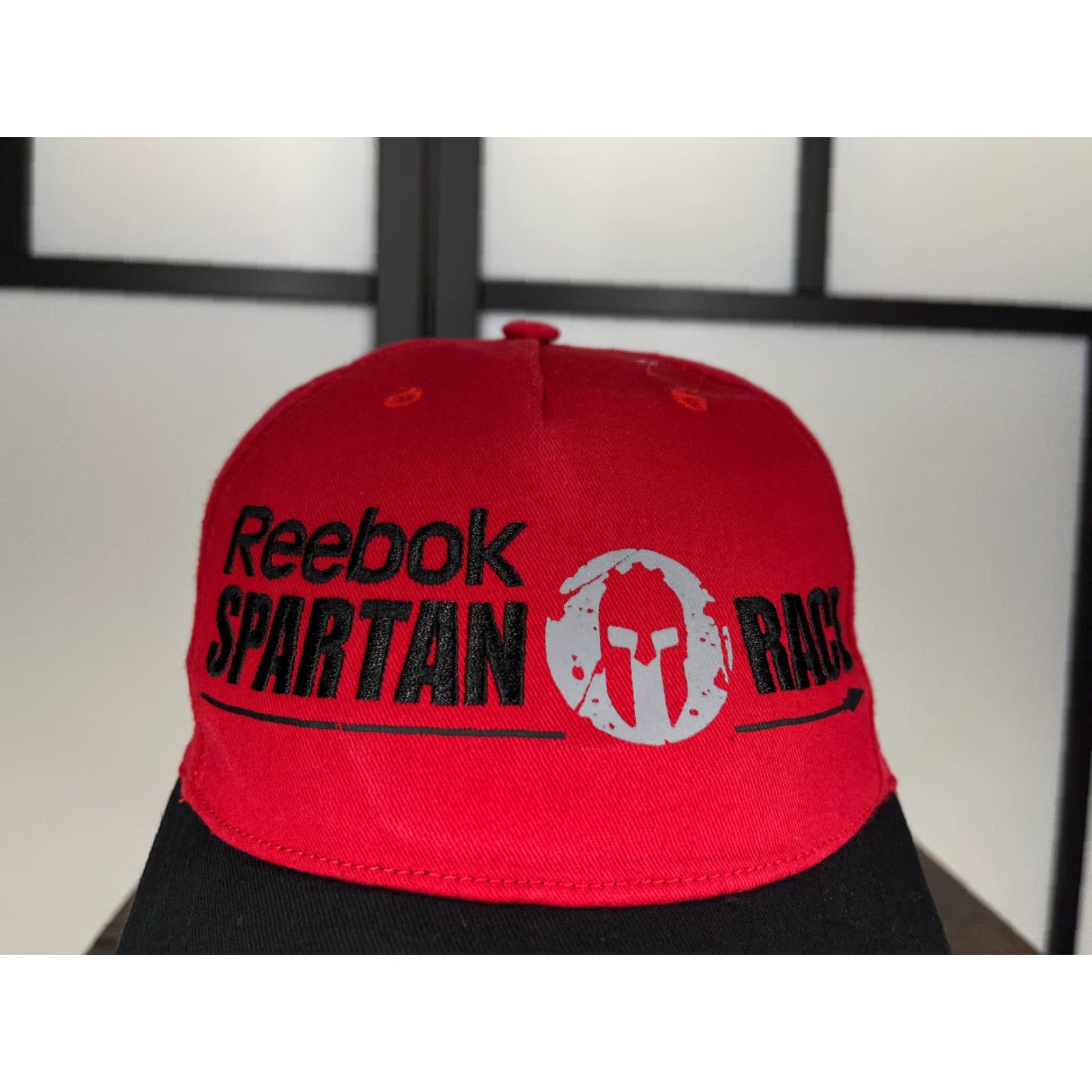 Reebok VINTAGE Reebok Hat Cap Baseball One Size Red Cotton Twill Obstacle Course Race Logo Adjustable Unisex Adults Size ONE SIZE - 2 Thumbnail