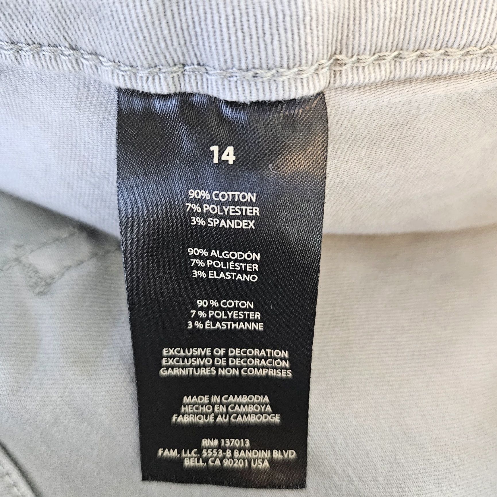 Banana Republic Banana Republic Womens Ankle Jeans Sz 14 Gray High Rise Denim Cotton Blend Regular Inseam 27.5 Rise 10.5+ Pattern: Solid Womens Jeans Size 36" / US 14 / IT 50 - 6 Thumbnail