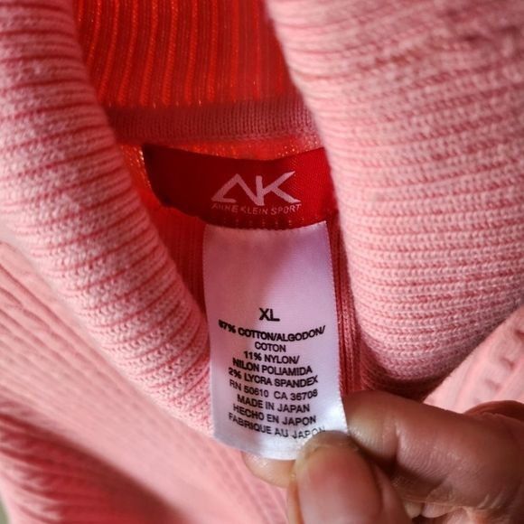 Vintage Anne Klein Sport Stretch Pink Turtleneck Long Sleeve Sz. XL Size XL / US 12-14 / IT 48-50 - 6 Thumbnail