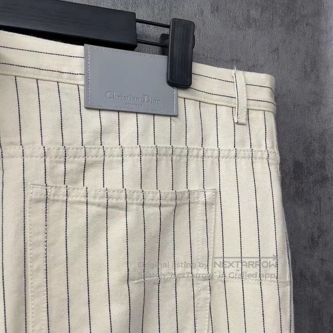 Dior Dior Embroidered Logo Striped Jeans. Size US 34 / EU 50 - 3 Thumbnail