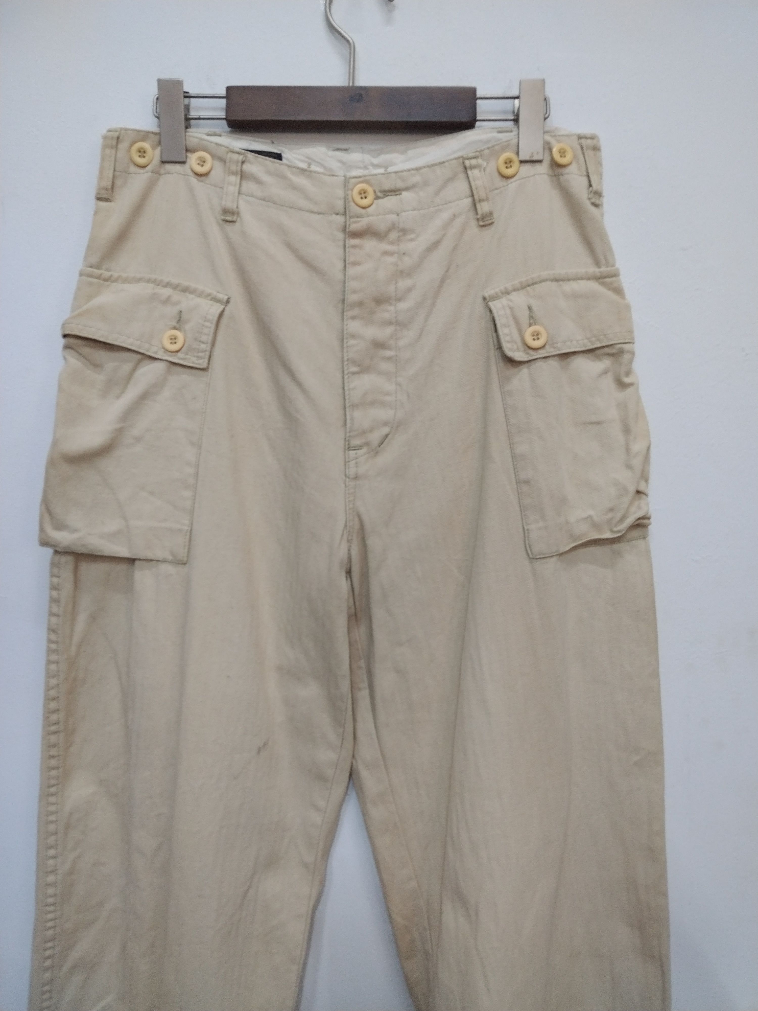 Japanese Brand Vtg harringbone cotton twill Monkey Pants Size US 32 / EU 48 - 3 Thumbnail