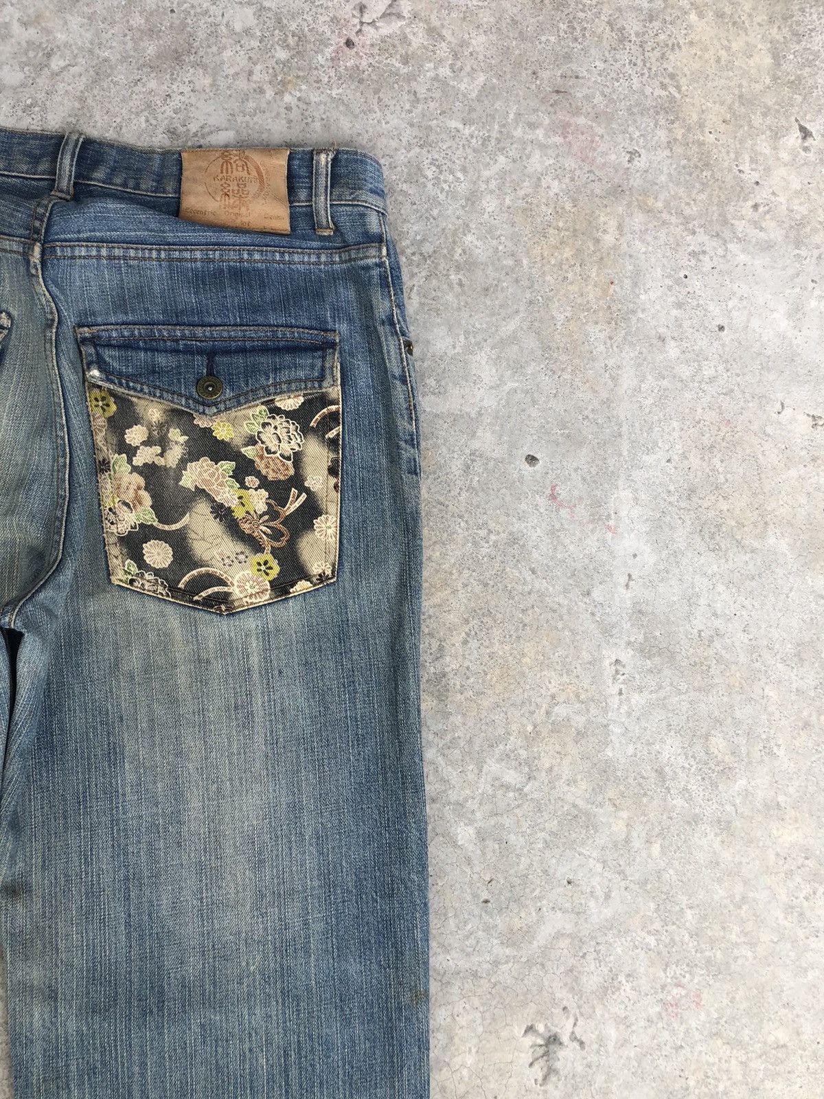 Karakuri Tamashii Karakuri Tamashii Embroidered Jeans Distressed Jeans Size US 32 / EU 48 - 10 Thumbnail