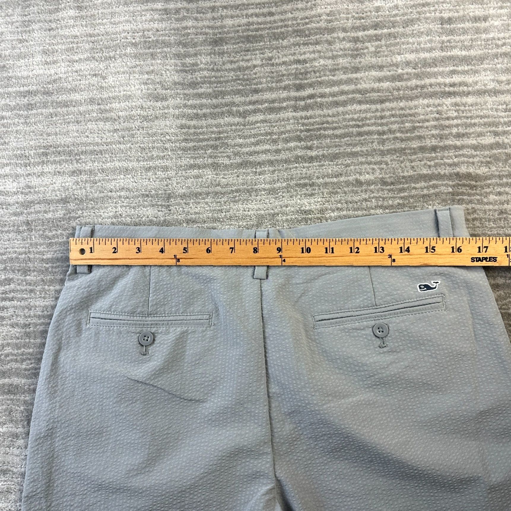Vineyard Vines Vineyard Vines Shorts Mens 32 Gray Chino Seersucker Performance Whale Waist 32 Regular Size US 32 / EU 48 - 5 Thumbnail