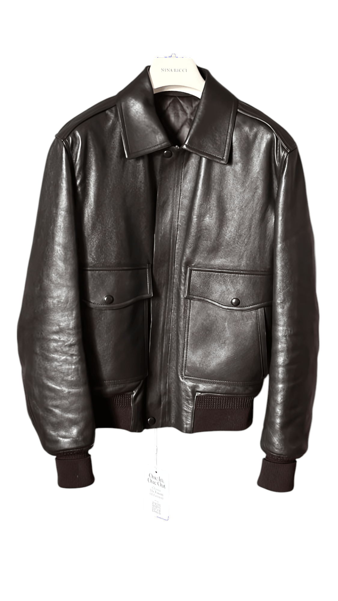 CALFSKIN LEATHER BOMBER BIKER JACKET