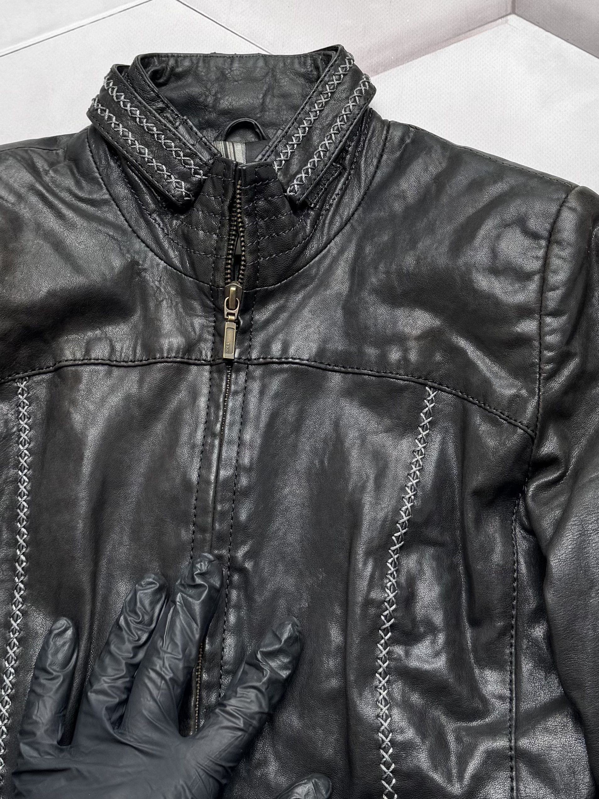 Vintage Women's Vintage Black Leather Jacket Biker Zip Up Coat (E4) Size S / US 4 / IT 40 - 3 Thumbnail