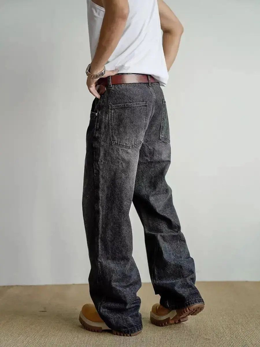 Japanese Brand Heavy Wash Aged Vintage Black Jeans Size US 32 / EU 48 - 3 Thumbnail