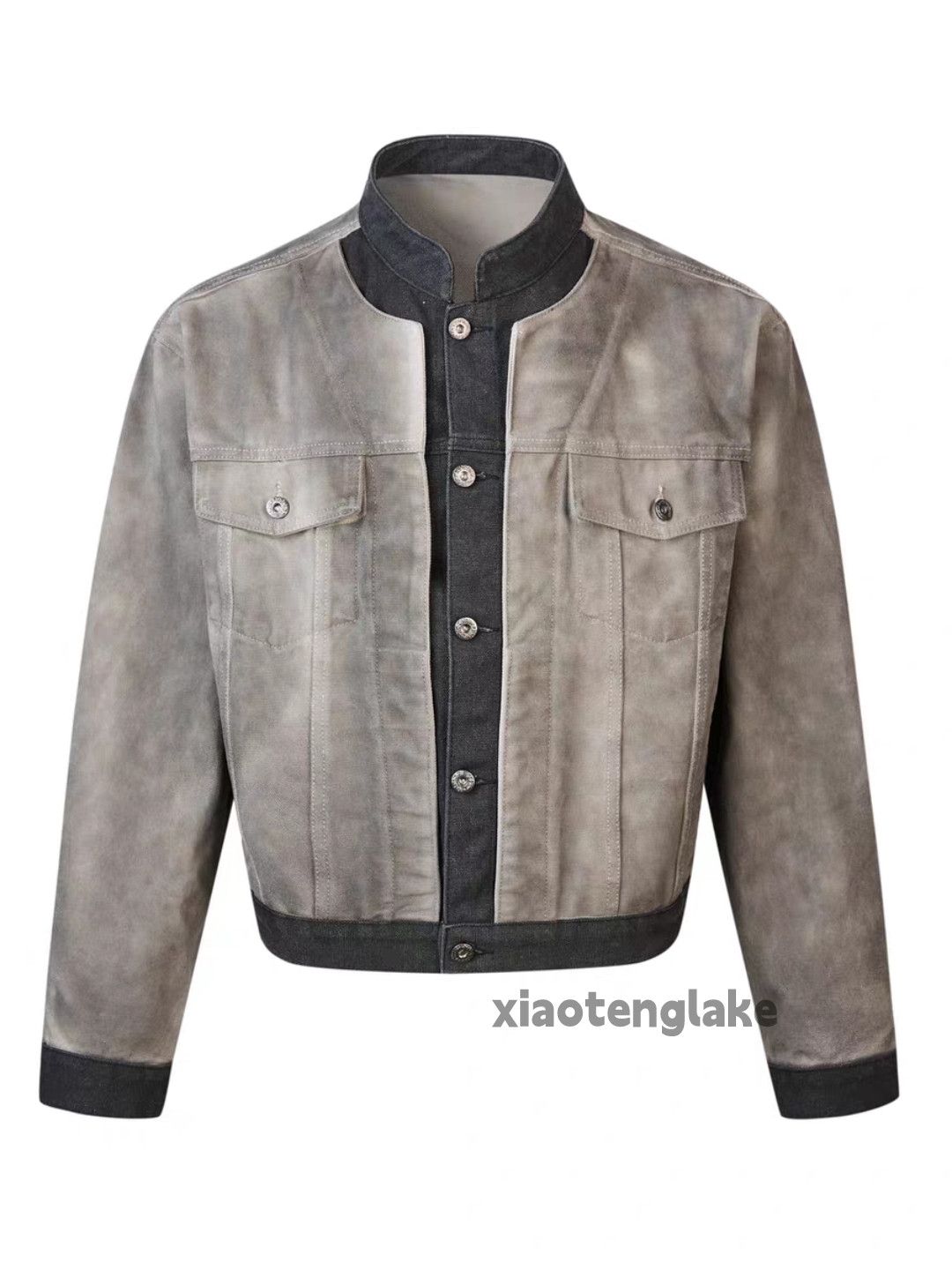 Unisex outdoor utility loose washed faded punk jacket