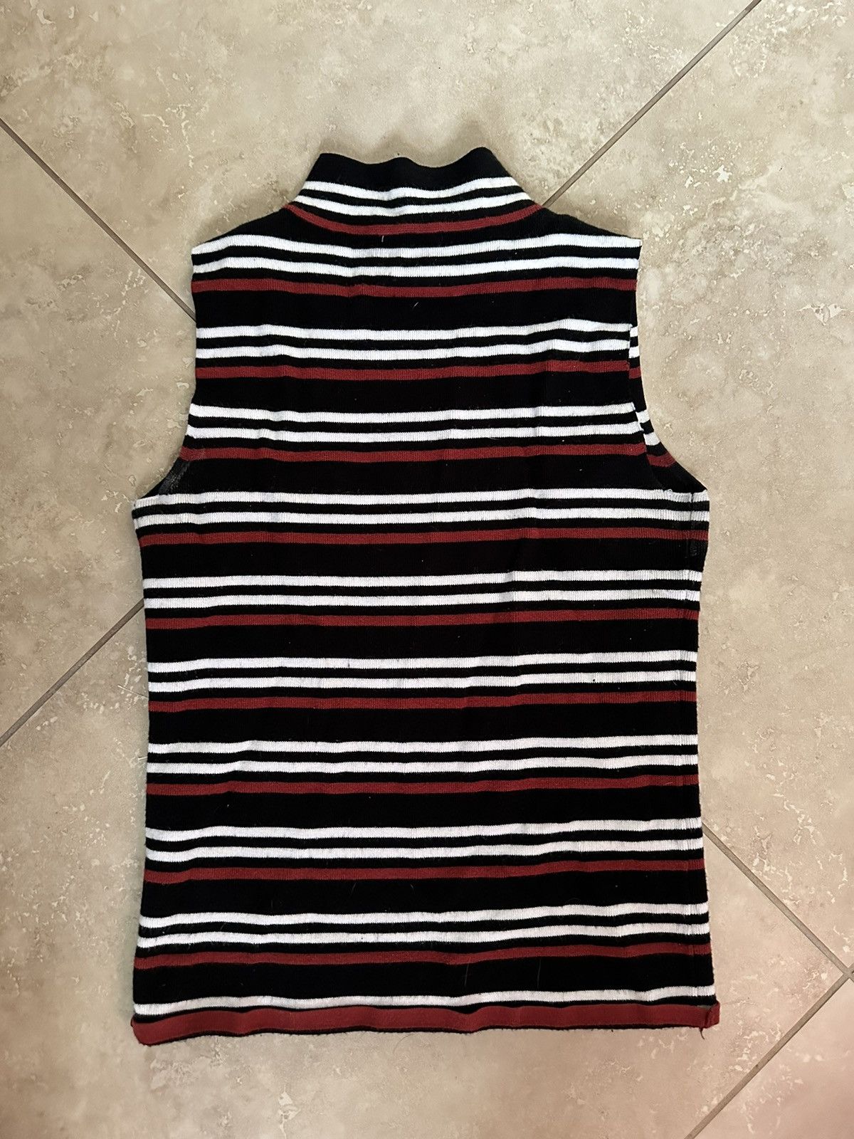 Nine West Nine West Y2K Sleeveless Stretchy Striped Top Size XS Size XS / US 0-2 / IT 36-38 - 4 Thumbnail