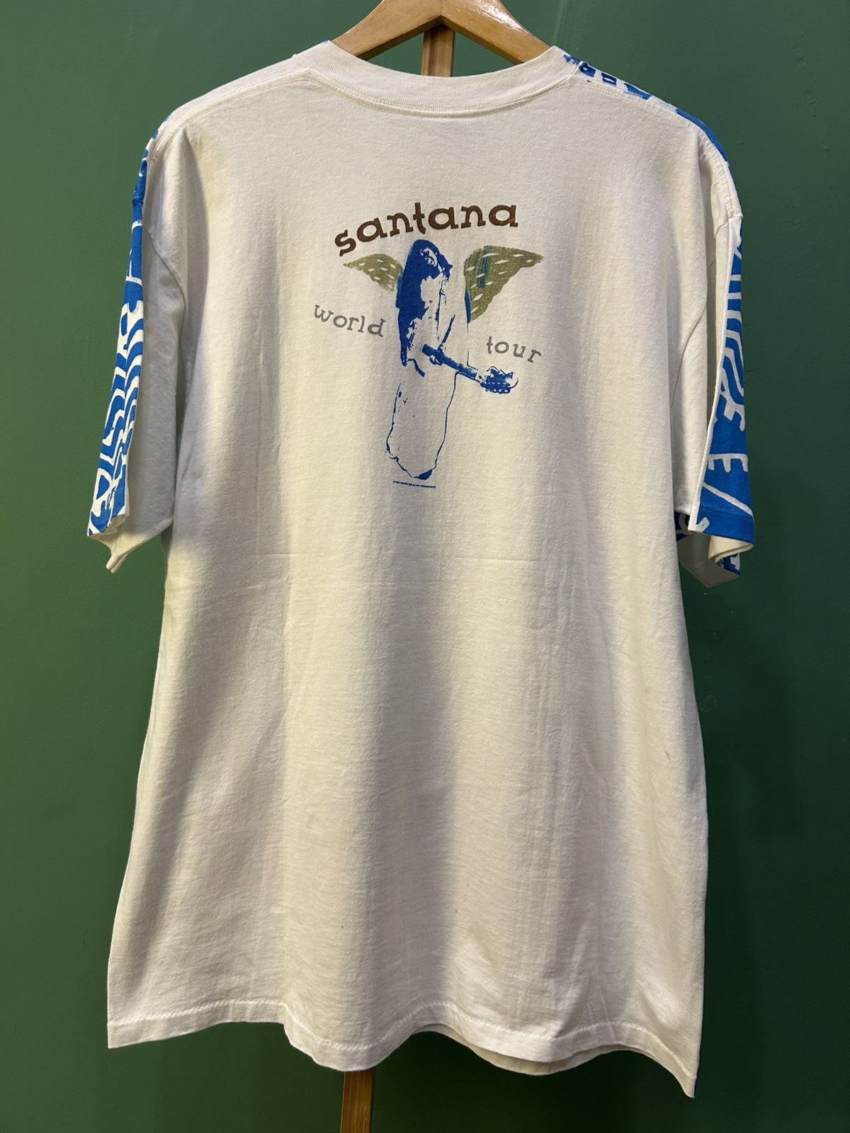 Band Tees Santana World Tour 1994 Heaven Smile All Over Print Vintage Size US XL / EU 56 / 4 - 3 Thumbnail