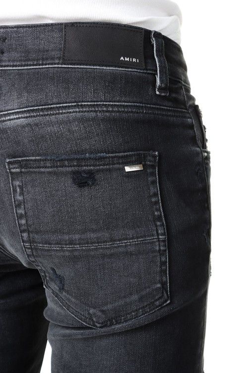Amiri o1gr1nt0824 Vintage Bandana Art Patch Jean in Aged Black Size US 32 / EU 48 - 5 Thumbnail