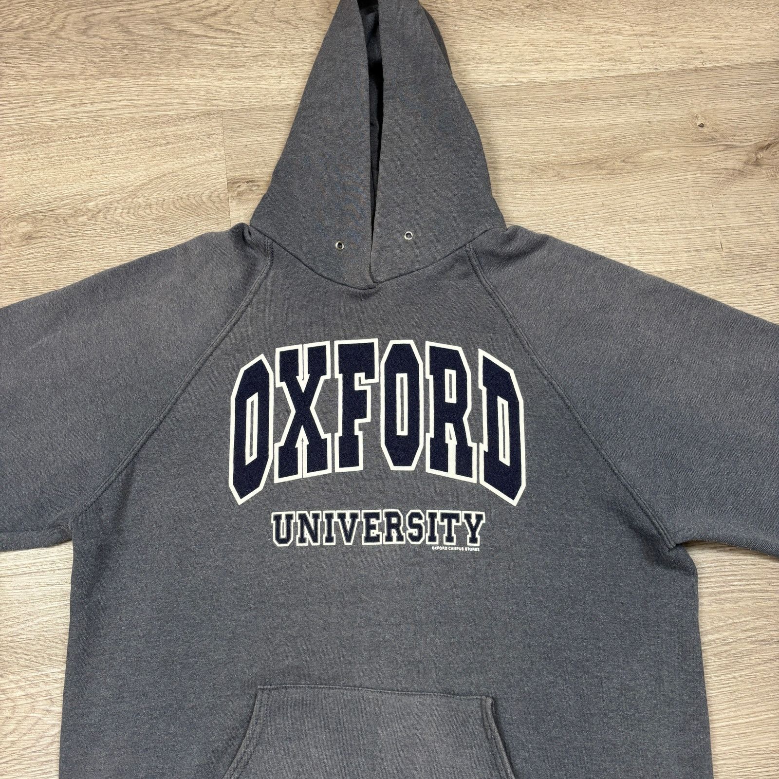 Fruit Of The Loom × Vintage Vintage 90s Oxford University Hoodie Men's Large College Size US L / EU 52-54 / 3 - 2 Thumbnail