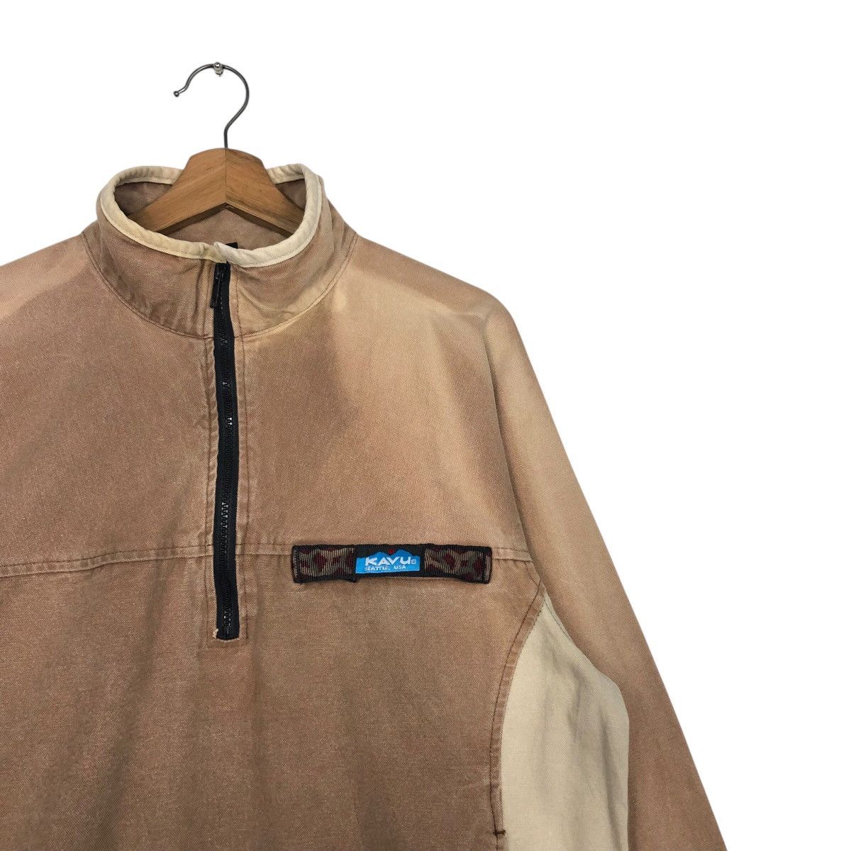 Japanese Brand 📌Vintage Half Zipper Jacket Kavu Duck Canvas Detroit Size US M / EU 48-50 / 2 - 7 Thumbnail