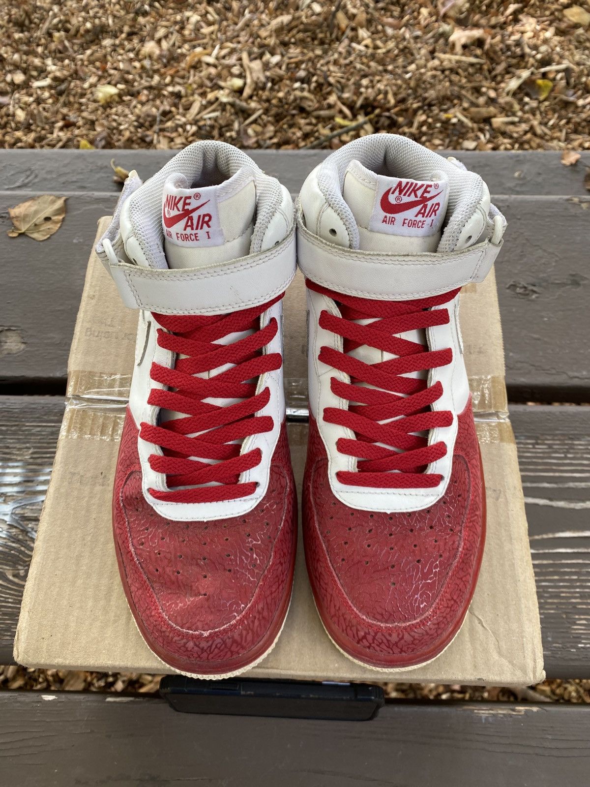 Nike Nike Air Force 1 Mid 07 White Varsity Red 315123113 Size 8.5 Size US 8.5 / EU 41-42 - 2 Thumbnail