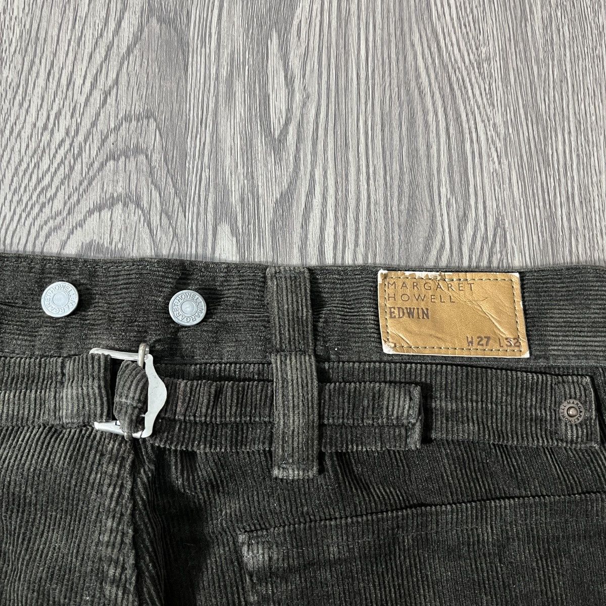 Margaret Howell Edwin x Margaret Howell Green Carduroy Pant Buckel Back Lgb Size US 29 - 16 Thumbnail