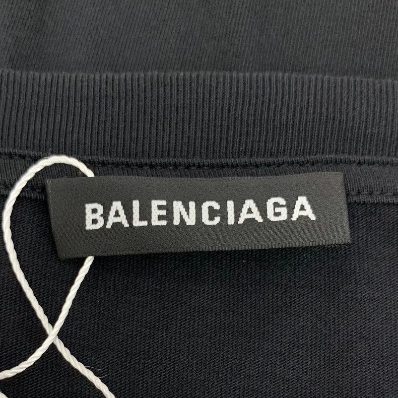 Balenciaga Balenciaga Black logo monogrammed cotton short sleeve T-sh Size US M / EU 48-50 / 2 - 5 Thumbnail
