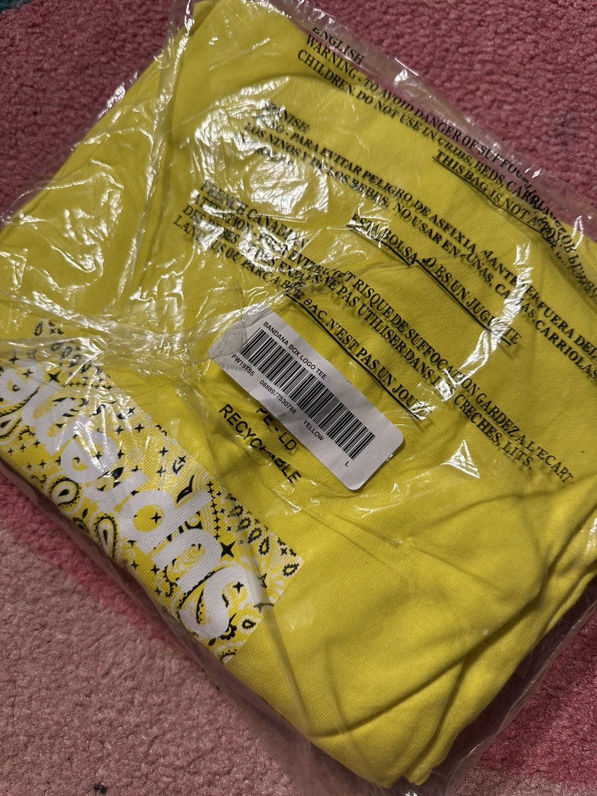 Supreme Supreme Bandana Box Logo Tee Yellow Size US L / EU 52-54 / 3 - 2 Thumbnail
