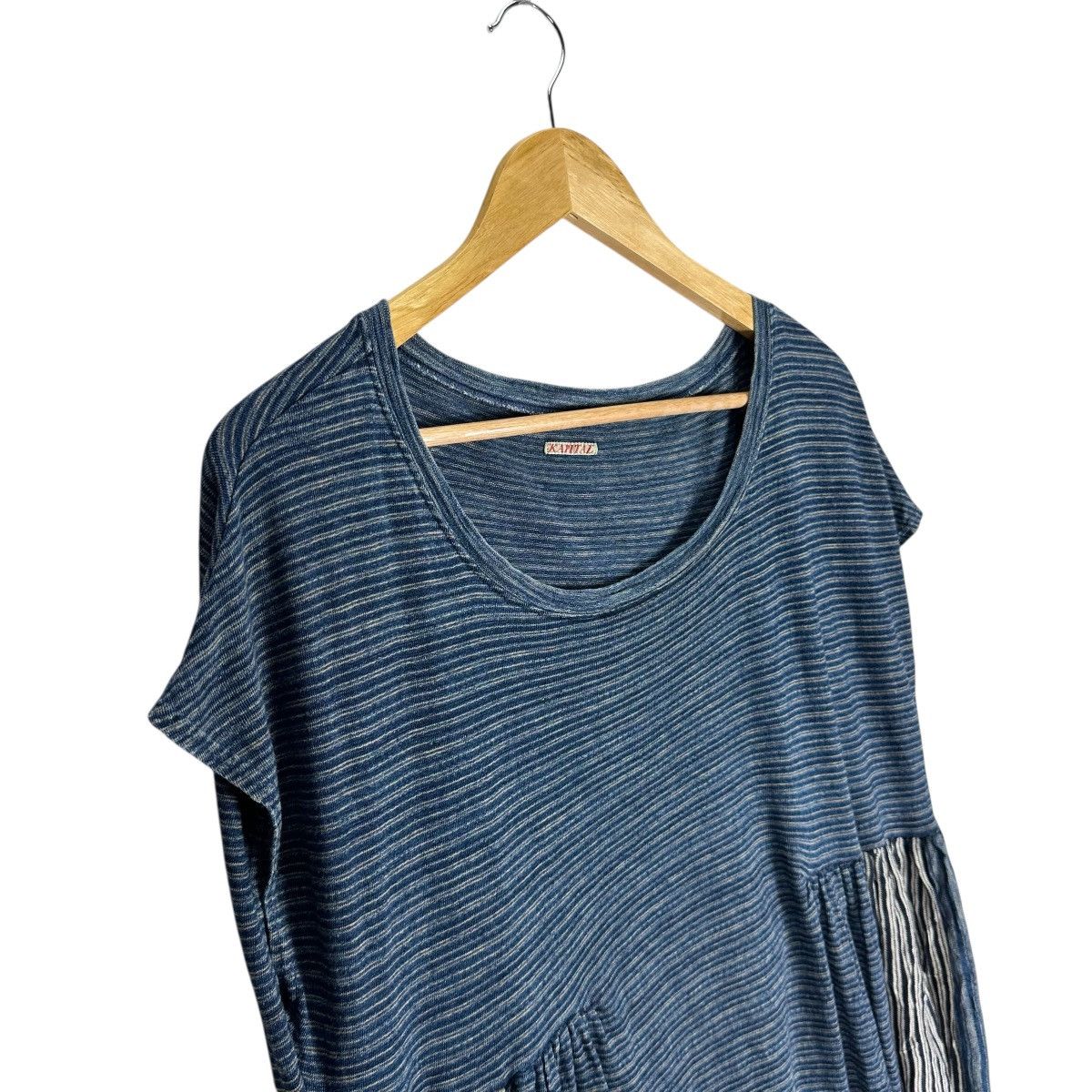 Kapital KAPITAL PATCHWORK INDIGO STRIPED DRESS Size L / US 10 / IT 46 - 6 Thumbnail