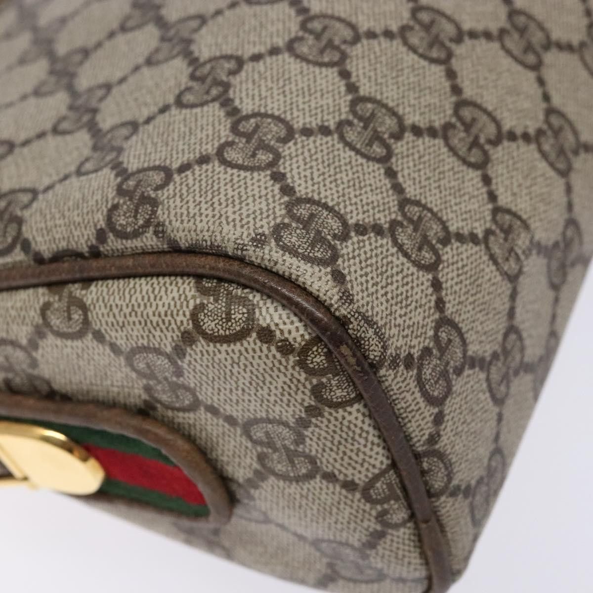 Gucci GUCCI GG Supreme Web Sherry Line Shoulder Bag Pvc Beige Gold Size ONE SIZE - 11 Thumbnail