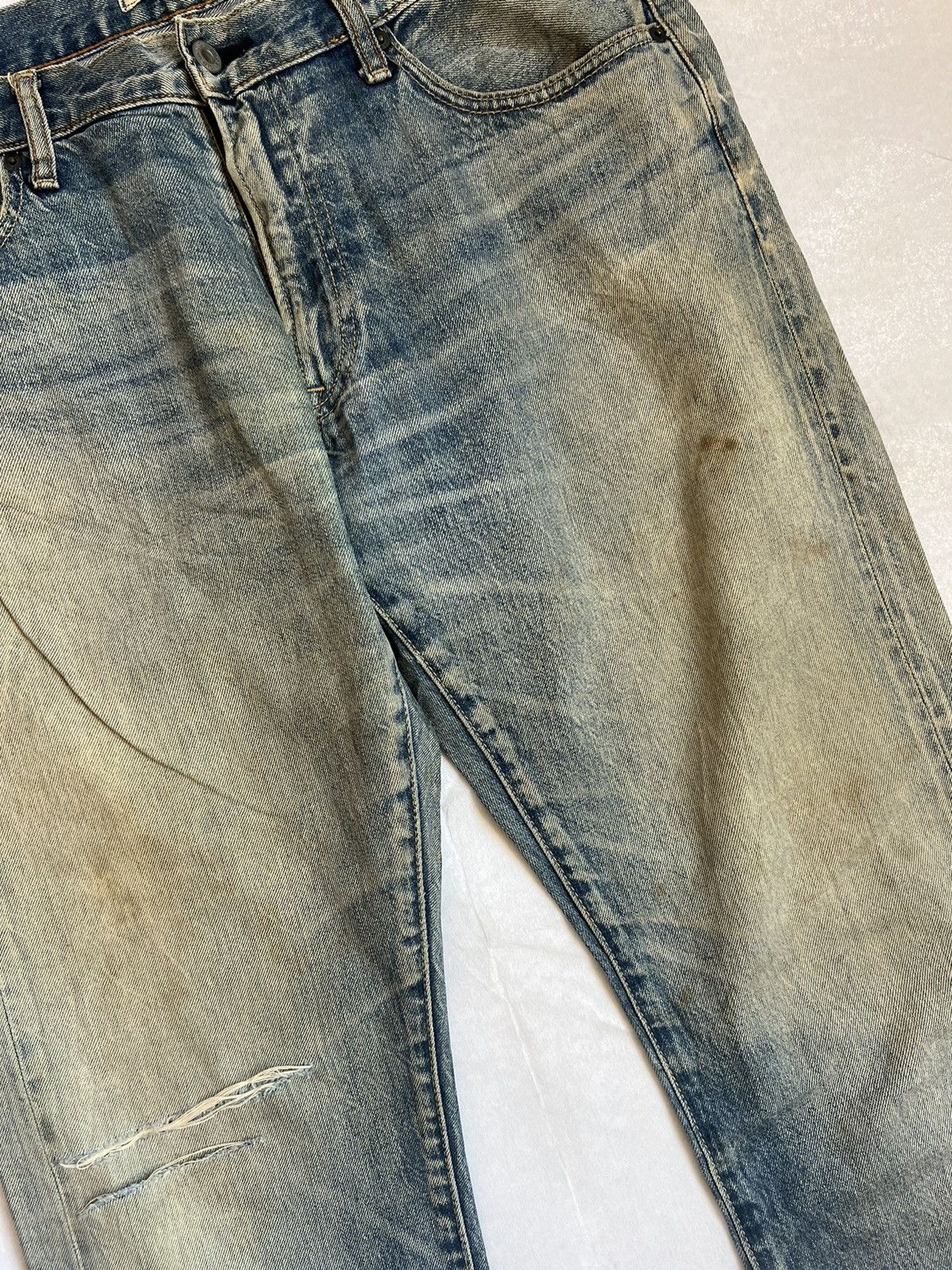 Uniqlo Selvedge Uniqlo Rusty Distressed Denim Regular Fit Size US 36 / EU 52 - 6 Thumbnail