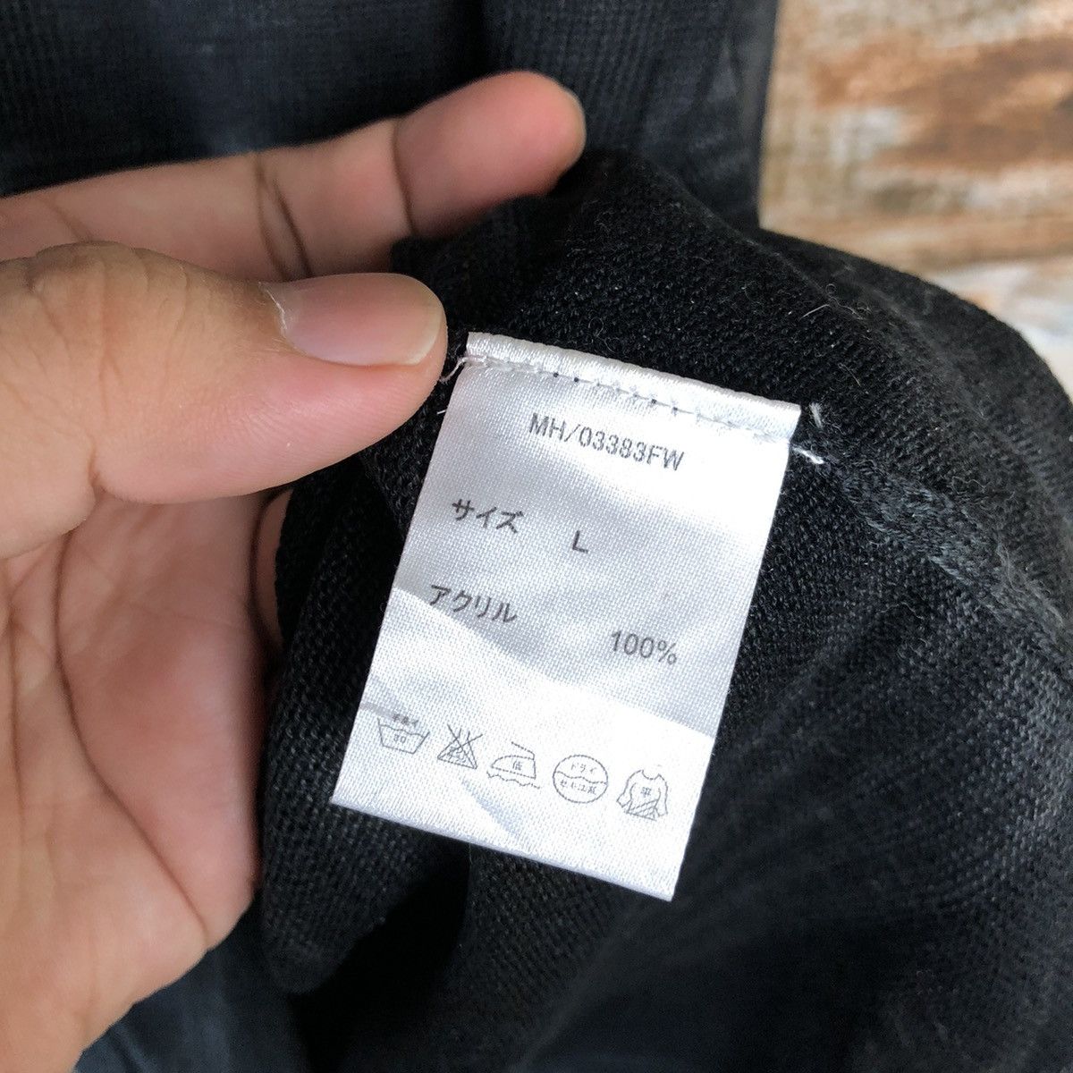 Japanese Brand Rush Hour Stripe Black knitwear long sleeve #A1595 Size US L / EU 52-54 / 3 - 11 Thumbnail