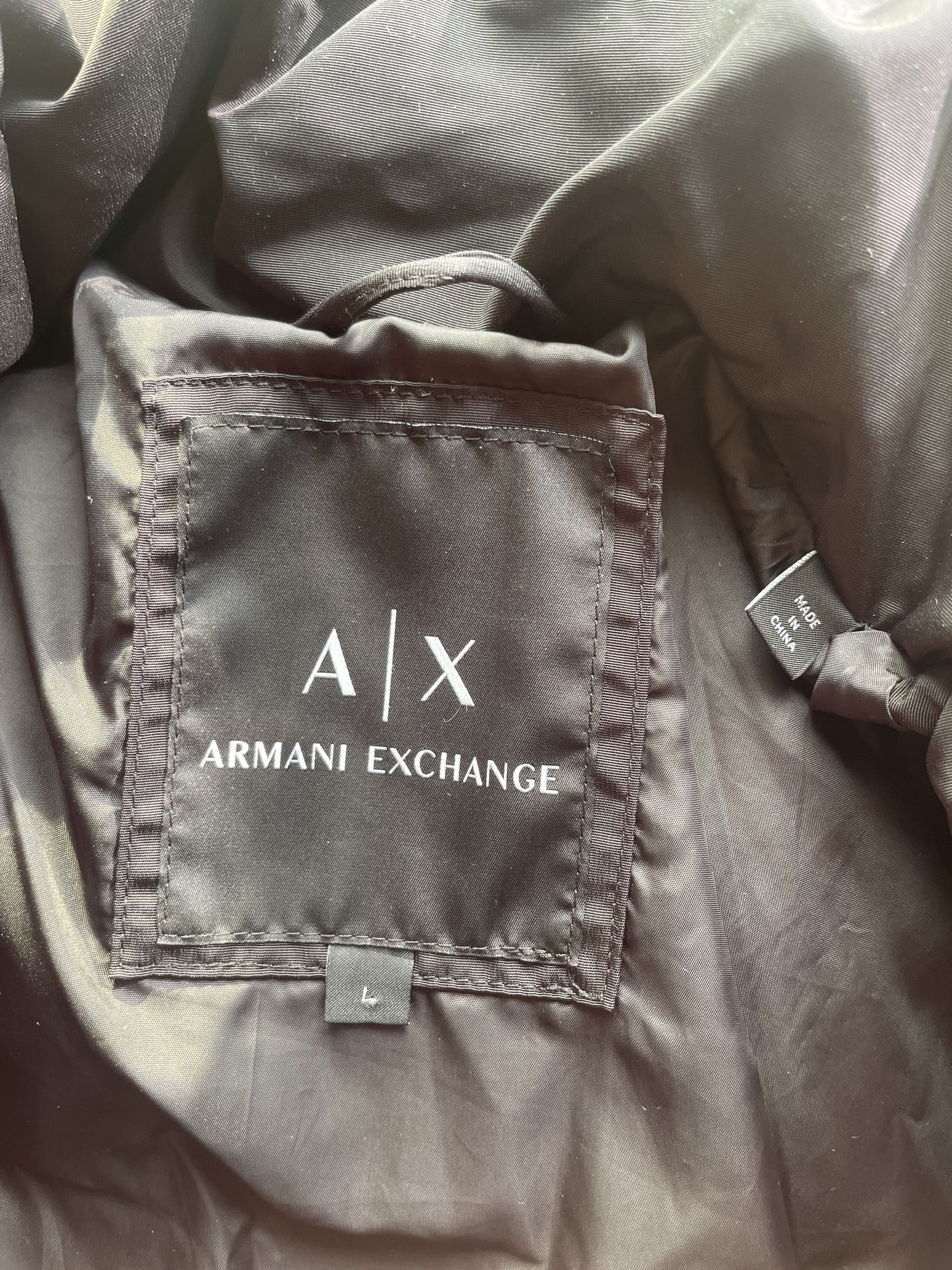 Armani Armani Exchange A|X Black Quilted Puffer Jacket Size US L / EU 52-54 / 3 - 5 Thumbnail