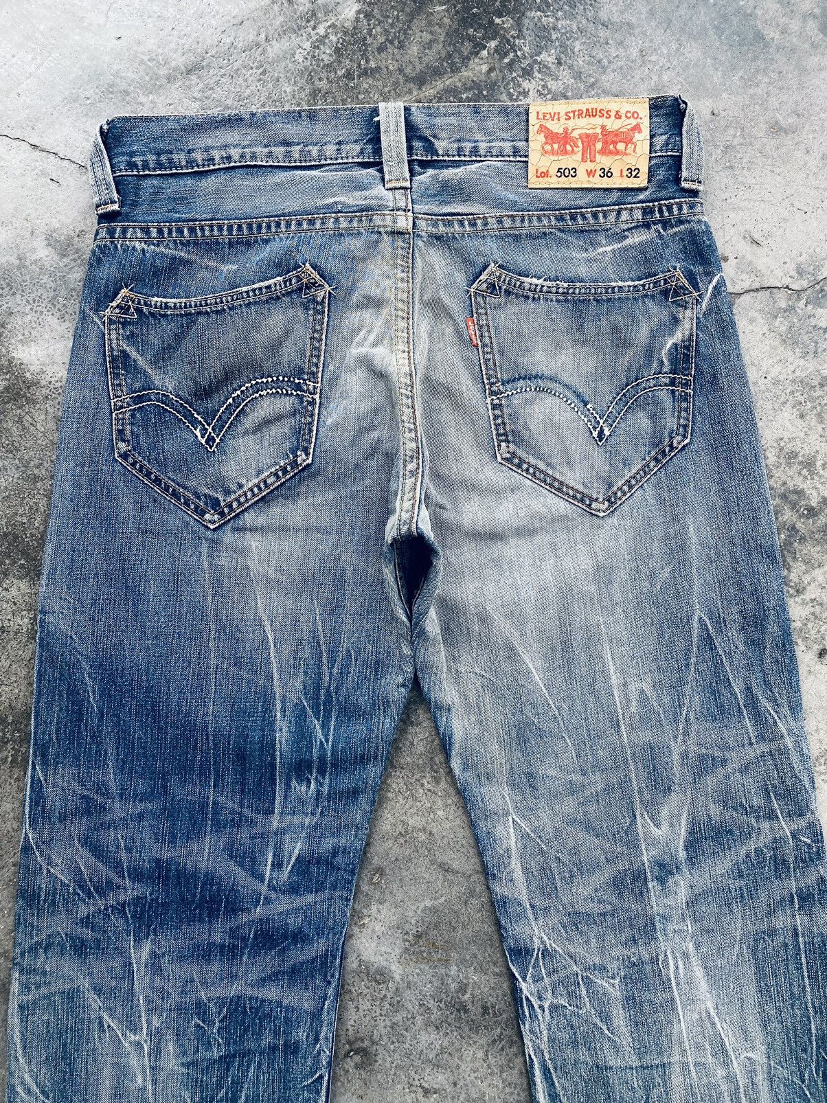 Levi's Vintage Clothing Vintage Rare Levis Flared Distressed Denim Pants Size US 36 / EU 52 - 4 Thumbnail
