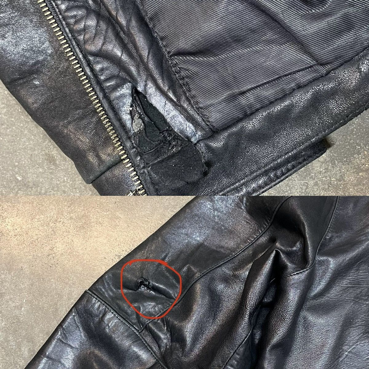 Vintage Vintage Boston Harbour Distressed Leather Bomber Jacket Size US XL / EU 56 / 4 - 9 Thumbnail