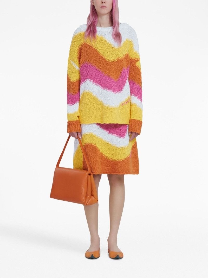 Marni o1w1db10125 Size:OS/ Large Prisma Shoulder Bag in Orange Size ONE SIZE - 4 Thumbnail