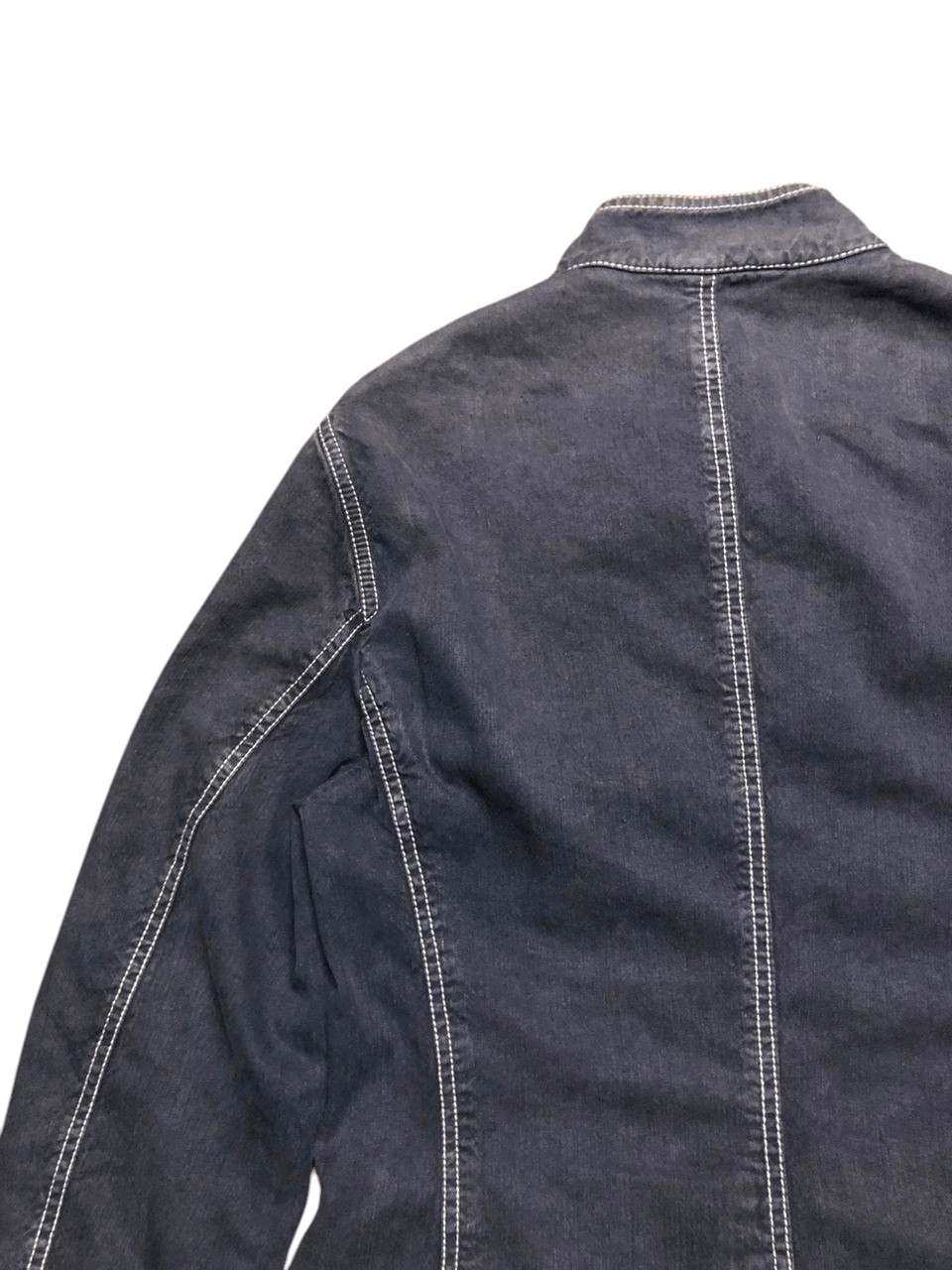Armani Collezioni Armani Collezioni Denim Jacket No Collar Sunfaded Faded Size US M / EU 48-50 / 2 - 9 Thumbnail